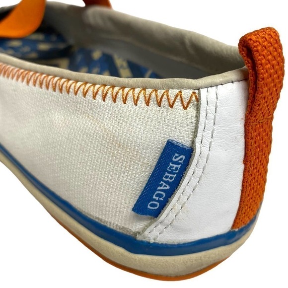 SEBAGO Skipper White Vibram Canvas Flats 7 - Picture 12 of 14